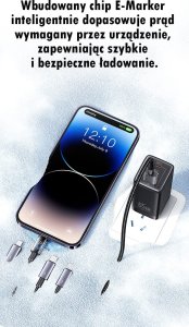 Kabel USB Usams 2x USB-A - 2x USB-C + Lightning + microUSB 1.2 m Wielokolorowy 14