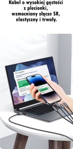 Kabel USB Usams 2x USB-A - 2x USB-C + Lightning + microUSB 1.2 m Wielokolorowy 16