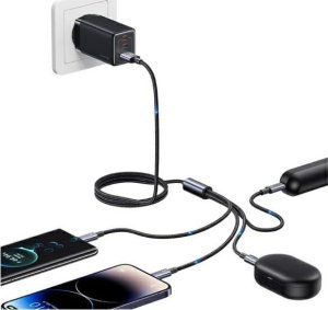 Kabel USB Usams 2x USB-A - 2x USB-C + Lightning + microUSB 1.2 m Wielokolorowy 5