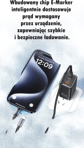 Kabel USB Usams USB-C - 2x USB-C 1.2 m Czarny 12