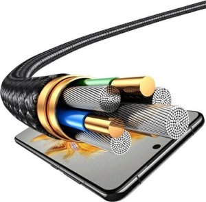 Kabel USB Usams USB-C - 2x USB-C 1.2 m Czarny 4