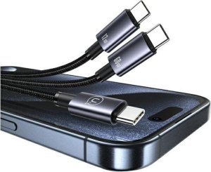 Kabel USB Usams USB-C - 2x USB-C 1.2 m Czarny 5