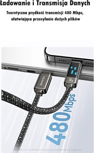 Usams USAMS Kabel USB-C na Lightning 30W 1,2m   Zinc Alloy Fast Charging Data Cable Meteor Series SJ743USB01 (US-SJ743) 15