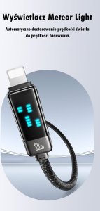 Usams USAMS Kabel USB-C na Lightning 30W 1,2m   Zinc Alloy Fast Charging Data Cable Meteor Series SJ743USB01 (US-SJ743) 10