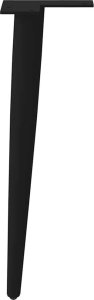 vidaXL vidaXL Nogi do stolika kawowego, 4 szt., czarne, 30-31 cm, stal 6