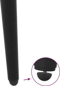 vidaXL vidaXL Nogi do stolika kawowego, 4 szt., czarne, 30-31 cm, stal 9