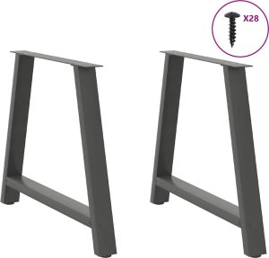 vidaXL vidaXL Nogi do stolika kawowego, 2 szt., antracyt, 90x(72-73) cm, stal 3