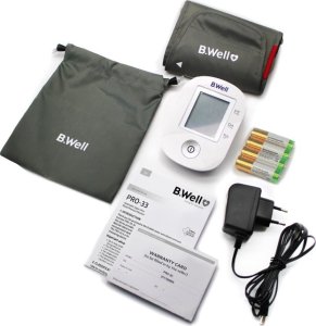 Ciśnieniomierz B.Well CIŚNIENIOMIERZ AUTOMATYCZNY ELEKTRONICZNY B.WELL PRO-33 na ramię + zasilacz 5