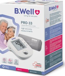 Ciśnieniomierz B.Well CIŚNIENIOMIERZ AUTOMATYCZNY ELEKTRONICZNY B.WELL PRO-33 na ramię + zasilacz 6