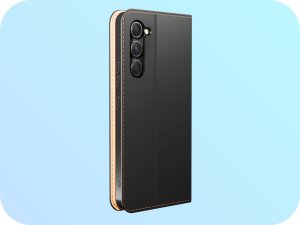 Hello Case Etui z Klapką do Samsung Galaxy S23 (Skórzane, Magnetyczne, Czarne, Kabura) 5