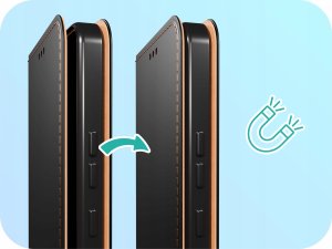 Hello Case Etui z Klapką do Samsung Galaxy S23 (Skórzane, Magnetyczne, Czarne, Kabura) 9