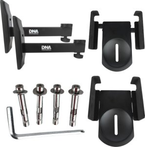 DNA DNA WS1 głośnikowy statyw ścienny zestaw 2 szt. czarny stabilny solidny do 20 kg 2