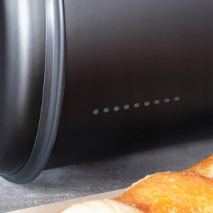 Chlebak Vilde Chlebak Pojemnik na Chleb Metalowy Czarny Solidny VILDE 43 x 27,5 x 18,5 cm 5