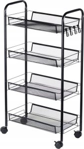 Vilde Wózek Półka Regał Metalowy 4-Poziomowy Solidny Pojemny VILDE 44 x 26 x 84cm 4