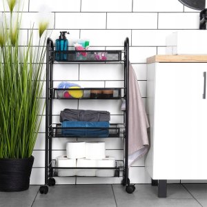 Vilde Wózek Półka Regał Metalowy 4-Poziomowy Solidny Pojemny VILDE 44 x 26 x 84cm 9