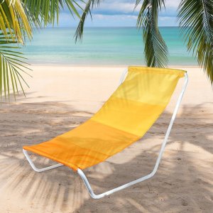 Vilde Leżak Plażowy Składany Metalowy z Torbą Transportową VILDE 86 x 51,5 cm 5