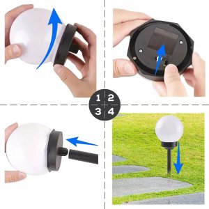 Vilde Lampki Ogrodowe Solarne LED Wbijane 33,5 cm 6 szt. 5