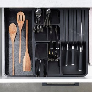 Vilde Wkład Organizer na Sztućce do Szuflady Rozsuwany Czarny VILDE 40 x 31 cm 11