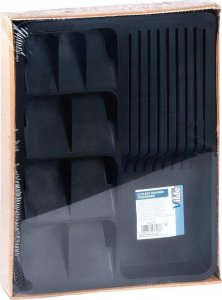 Vilde Wkład Organizer na Sztućce do Szuflady Rozsuwany Czarny VILDE 40 x 31 cm 14