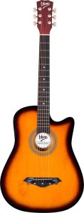 V-Tone V-TONE AG ONE SB gitara akustyczna 4/4 sunburst do nauki dla początkujących kostki pasek zapasowe struny pokrowiec akordy zestaw 2