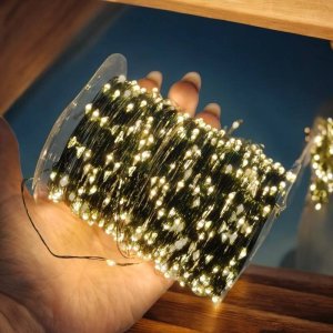 Lampki choinkowe Upominkarnia Zewnętrzne lampki choinkowe 1000 LED 100m, barwa ciepłe białe do dekoracji LAMP35CB 1