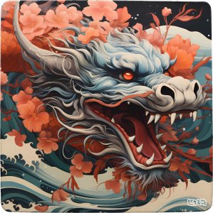 Tilt Mata pod Krzesło Chiński Smok 100x100 2