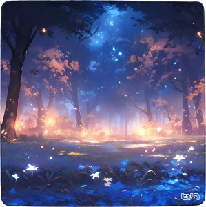 Tilt Mata pod Krzesło Magiczny Las 100x100 2