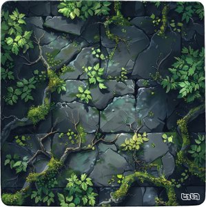 Tilt Mata pod Krzesło Gąszcze i Ruiny 100x100 2