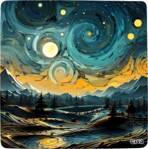 Tilt Mata pod Krzesło Wiry Nocnych Gwiazd 100x100 2