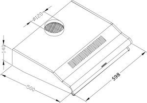 Okap Berdsen Okap kuchenny podszafkowy - pochłaniacz 60 cm Berdsen BE-10-A biały 6