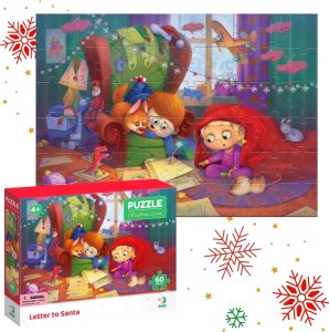 Dodo PUZZLE LIST DO ŚWIĘTEGO MIKOŁAJA 60 ELEMENTÓW KOLOROWA UKŁADANKA DLA DZIECI 1