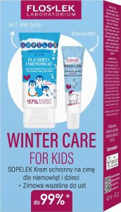 Floslek FLOSLEK Zestaw prezentowy Winter Care Sopelek Krem ochronny na zimę dla dzieci + Zimowa wazelina do ust 1