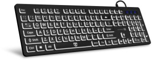 Klawiatura Connect IT CONNECT IT Klávesnice FOR HEALTH LargeFont ergonomická klávesnice s velkým fontem, drátová, membránová, CZ + SK, černá 1