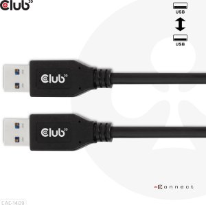 Kabel USB Club 3D USB-A - USB-A 0.5 m Czarny (CAC-1409) 7