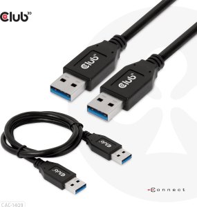 Kabel USB Club 3D USB-A - USB-A 0.5 m Czarny (CAC-1409) 8