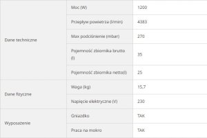 Odkurzacz przemysłowy Hikoki HIKOKI.VACUUM CLEANER 1400W 35L RP350YDHWAZ CLASS H 2