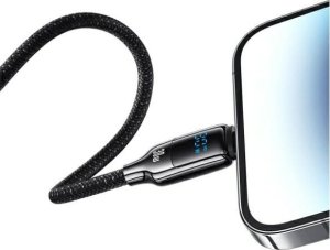 Usams USAMS Kabel USB-C na Lightning 30W 1,2m   Digital Display Zinc Alloy Fast Charging Data Cable HX Series SJ741USB01 (US-SJ741) 3