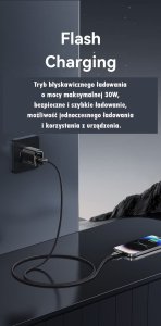 Usams USAMS Kabel USB-C na Lightning 30W 1,2m   Digital Display Zinc Alloy Fast Charging Data Cable HX Series SJ741USB01 (US-SJ741) 9
