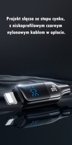 Usams USAMS Kabel USB-C na Lightning 30W 1,2m   Digital Display Zinc Alloy Fast Charging Data Cable HX Series SJ741USB01 (US-SJ741) 10