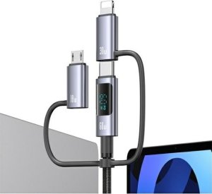 Kabel USB Usams USB-A - USB-C + microUSB + Lightning 1.2 m Wielokolorowy 4