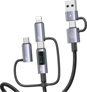 Kabel USB Usams USB-A - USB-C + microUSB + Lightning 1.2 m Wielokolorowy 5