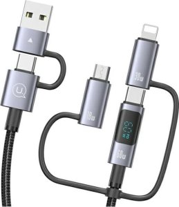 Kabel USB Usams USB-A - USB-C + microUSB + Lightning 1.2 m Wielokolorowy 6