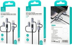 Kabel USB Usams USB-A - USB-C + microUSB + Lightning 1.2 m Wielokolorowy 7