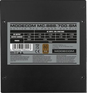 Zasilacz Modecom MC-B88-700-SM 700W (ZAS-MC-B88-700-ATX-SM) 5