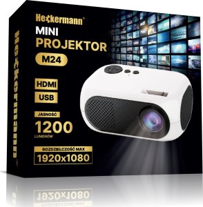 Projektor Heckermann Projektor rzutnik LED przenośny Heckermann M24 15