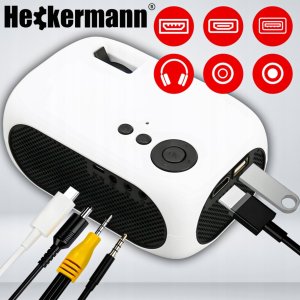 Projektor Heckermann Projektor rzutnik LED przenośny Heckermann M24 3