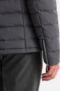 Kurtka męska Ombre Pikowana kurtka męska o kroju marynarki  grafitowa V2 OM-JALP-0188 XL 7