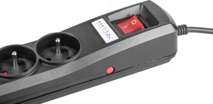 Listwa zasilająca Montis przeciwprzepięciowa 5 gniazd 2 m czarna (MT030-2) 3