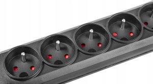 Listwa zasilająca Montis przeciwprzepięciowa 5 gniazd 2 m czarna (MT030-2) 6