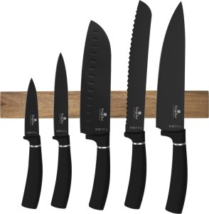 Berlinger Haus ZESTAW 5 NOŻY KUCHENNYCH Z LISTWĄ BERLINGER HAUS BH-2885 MATTE BLACK 1